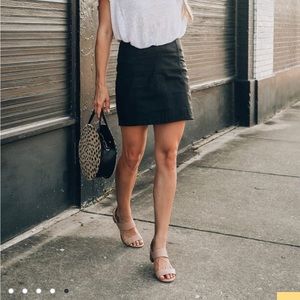 Free People Modern Femme Black Vegan Leather Miniskirt - size 6